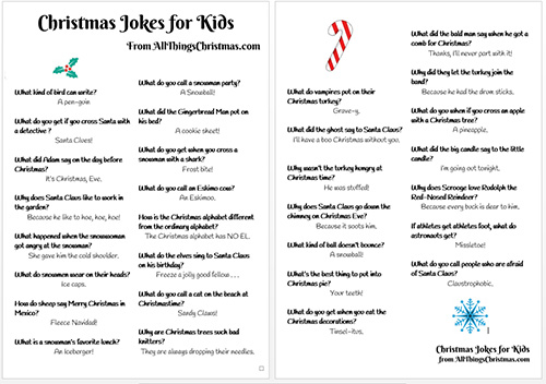 Christmas Jokes for Kids, Christmas Riddles · All Things Christmas
