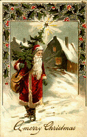 Free Christmas Card - Victorian Santa