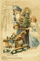 Free Christmas Card - Victorian Santa