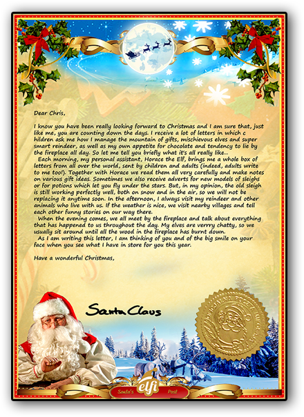 Elfi Letter from Santa